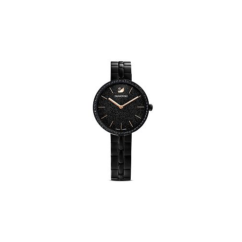 Swarovski Cosmopolitan Black Metal Bracelet Watch 31.75 mm