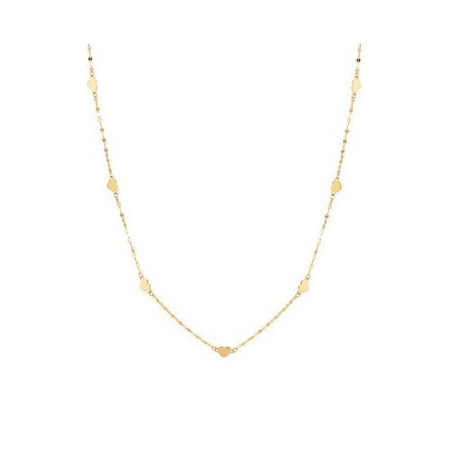Macys Heart Station 18 Collar Necklace in 14k Gold