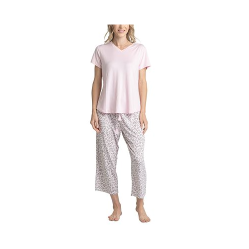 MUK LUKS Womens 3-Pc. T-Shirt Pants & Shorts Pajama Set