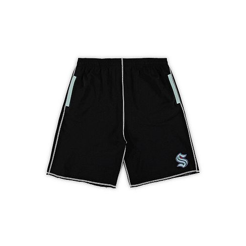 Profile Mens Black Seattle Kraken Big and Tall French Terry Shorts