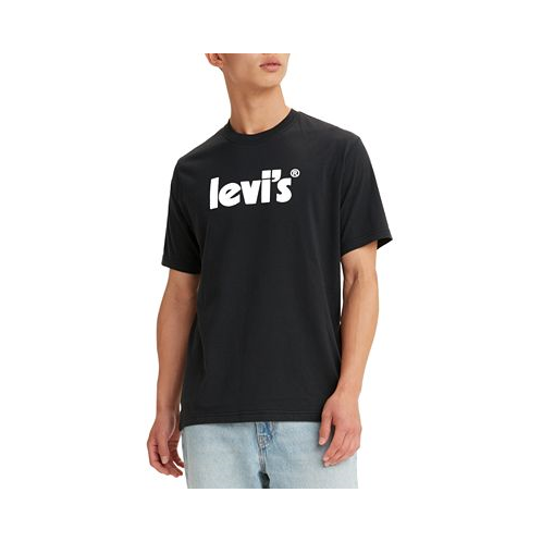 Levis Mens Relaxed Fit Crewneck Poster Logo T-shirt