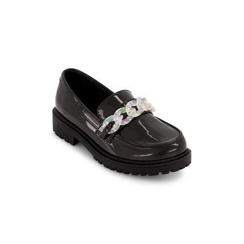Marc Fisher Little Girls Iridescent Chain Slip On Loafers