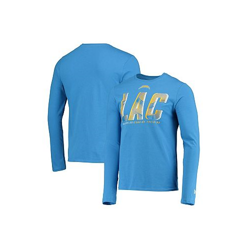 New Era Mens Powder Blue Los Angeles Chargers Combine Authentic Static Abbreviation Long Sleeve T-shirt
