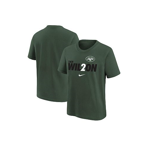 Nike Big Boys Zach Wilson Green New York Jets Local Pack Player Graphic T-shirt