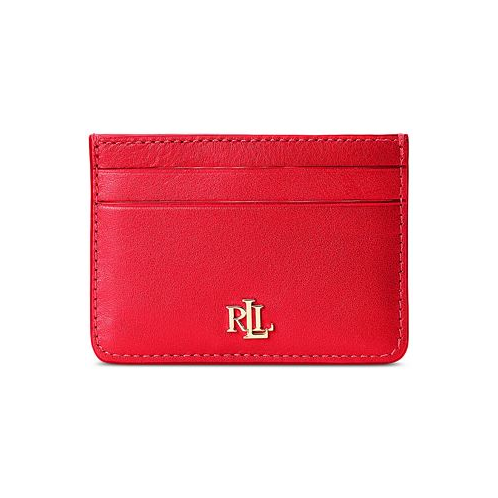 POLO Ralph Lauren Womens Full-Grain Leather Small Slim Card Case