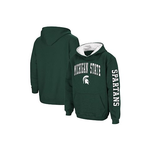 Colosseum Big Boys Green Michigan State Spartans 2-Hit Team Pullover Hoodie