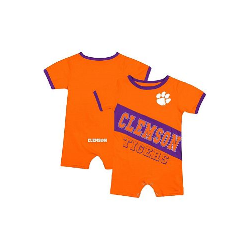 Colosseum Newborn and Infant Boys and Girls Orange Clemson Tigers Teddy Romper