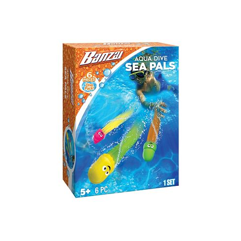 Banzai Aqua Dive Sea Pals Waterpool Toy Dive Set 6 Piece Set