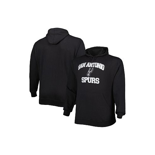 Profile Mens Black San Antonio Spurs Big and Tall Heart and Soul Pullover Hoodie