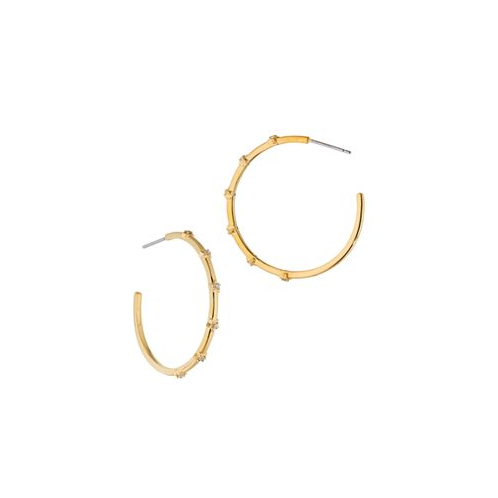 AVA NADRI Star Medium Hoop Earring in 18K Gold Plated Brass