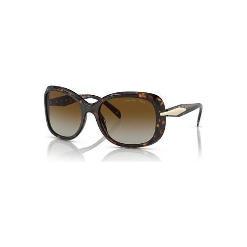PRADA Womens Polarized Low Bridge Fit Sunglasses PR 04ZSF58-YP