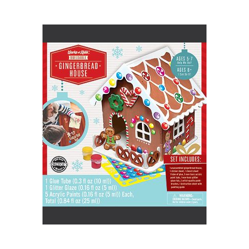 MasterPieces Puzzles Works of Ahhh... Holiday Craft Kits - Gingerbread House Buildable