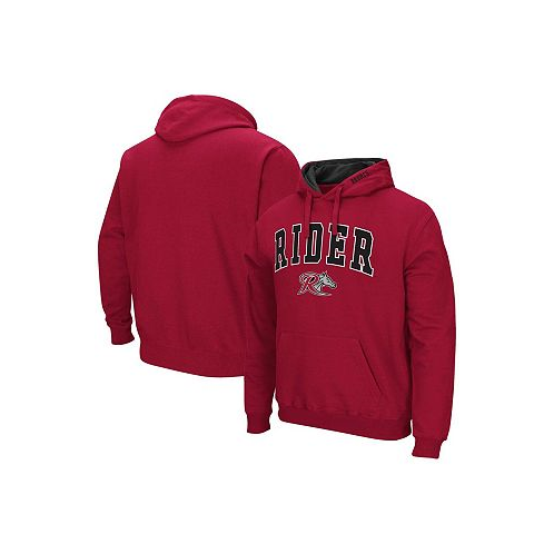 Colosseum Mens Cranberry Rider Broncs Arch & Logo Pullover Hoodie