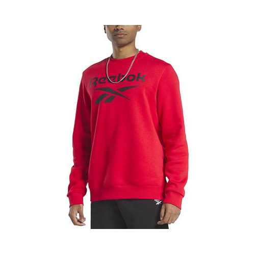 Reebok Mens Identity Fleece Stacked Logo Crew Sweatshirt