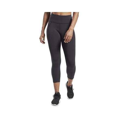 Reebok Womens Lux High-Rise Pull-On 3/4 Leggings A Macys Exclusive