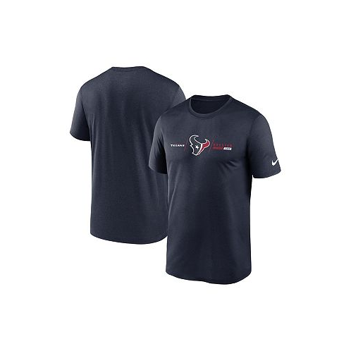 Nike Mens Navy Houston Texans Horizontal Lockup Legend T-shirt