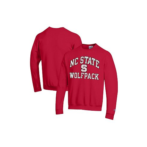 Champion Mens Red NC State Wolfpack High Motor Pullover Sweatshirt