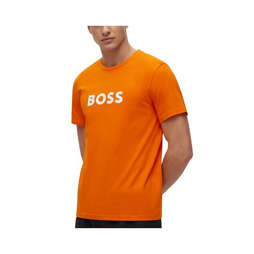 Hugo Boss Mens Contrast Logo Cotton Relaxed-Fit T-shirt