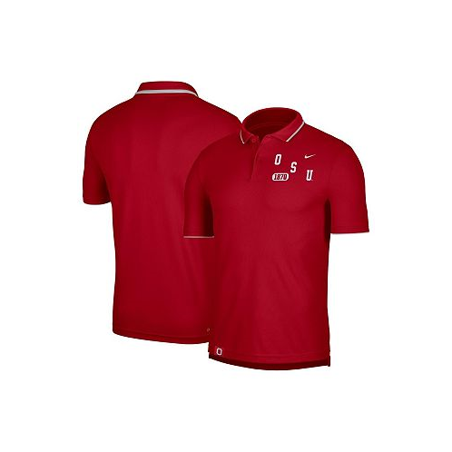 Nike Mens Scarlet Ohio State Buckeyes Wordmark Performance Polo Shirt