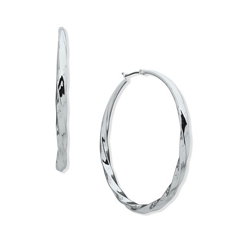 DKNY Medium Twist Style Hoop Earrings 1.98