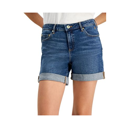 Tommy Hilfiger Womens TH Flex Cuffed Denim Shorts
