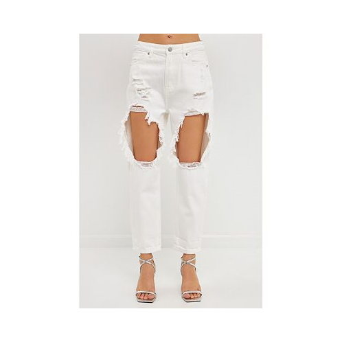 Grey Lab Womens Distressed Jeans