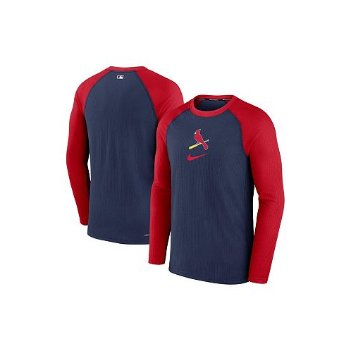 Nike Mens Navy St. Louis Cardinals Authentic Collection Game Raglan Performance Long Sleeve T-shirt