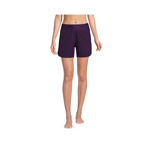 Lands End Womens Curvy Fit 5 Quick Dry Swim Shorts with Panty