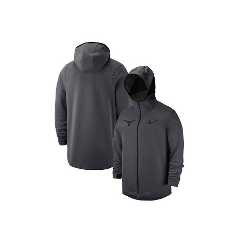 Nike Mens Anthracite Texas Longhorns Tonal Showtime Performance Full-Zip Hoodie