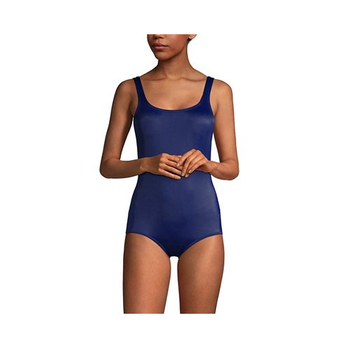 Lands End Petite Tummy Control Chlorine Resistant Soft Cup Tugless One Piece Swimsuit