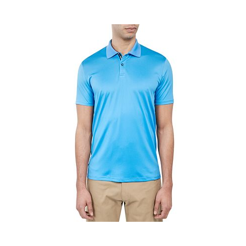 Society of Threads Mens Regular Fit Solid Performance Polo Shirt