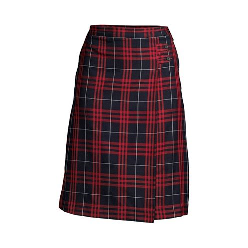 Lands End Womens School Uniform Plaid A-line Skirt Below the Knee