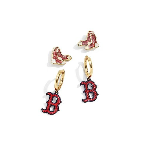 Baublebar Womens Boston Red Sox 2-Pack Earrings Set