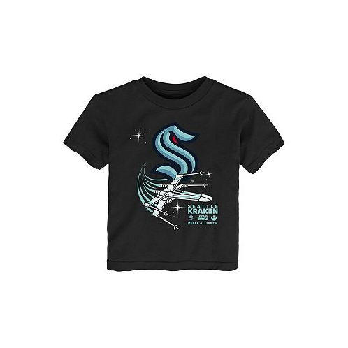 Outerstuff Toddler Black Seattle Kraken Star Wars Rebel Alliance T-shirt