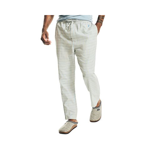 Nautica Mens Windowpane Plaid Cotton Pajama Pants