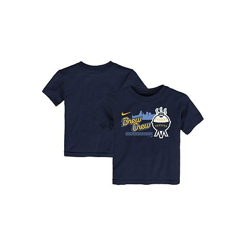 Nike Toddler Boys and Girls Navy Milwaukee Brewers City Connect Graphic T-shirt
