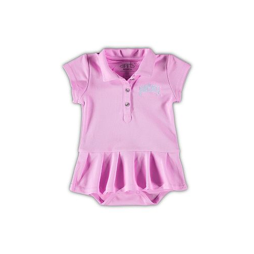 Garb Girls Infant Pink Ohio State Buckeyes Caroline Cap Sleeve Polo Shirt Bodysuit