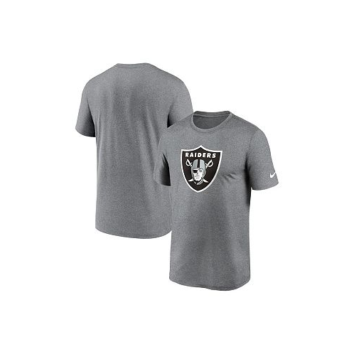 Nike Mens Heather Charcoal Las Vegas Raiders Legend Logo Performance T-shirt