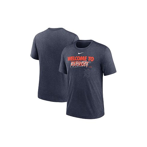 Nike Mens Heather Navy Detroit Tigers Home Spin Tri-Blend T-shirt