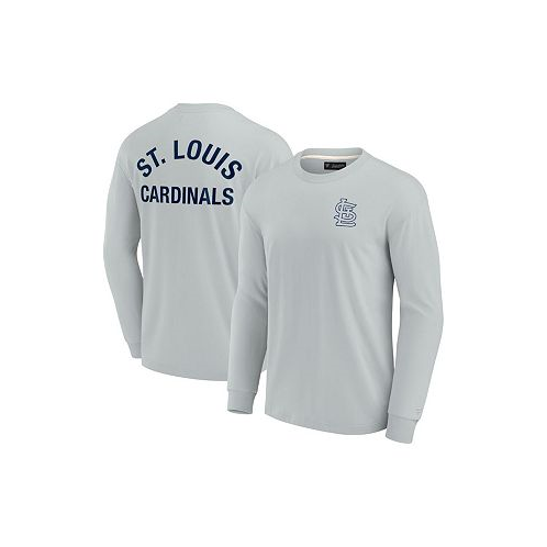 Fanatics Signature Mens and Womens Gray St. Louis Cardinals Super Soft Long Sleeve T-shirt