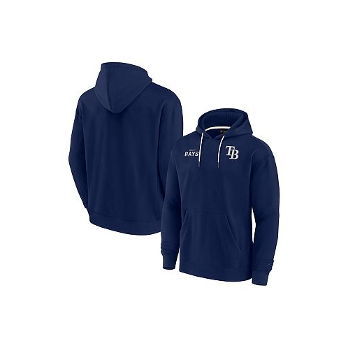 Fanatics Signature Mens and Womens Navy Tampa Bay Rays Super Soft Fleece Pullover Hoodie