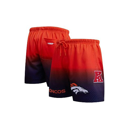 Pro Standard Mens Navy Orange Denver Broncos Ombre Mesh Shorts