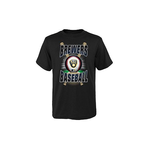 Outerstuff Big Boys Black Milwaukee Brewers Special Event T-shirt