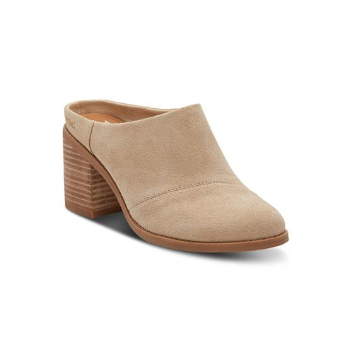 TOMS Womens Evelyn Stacked-Heel Mules