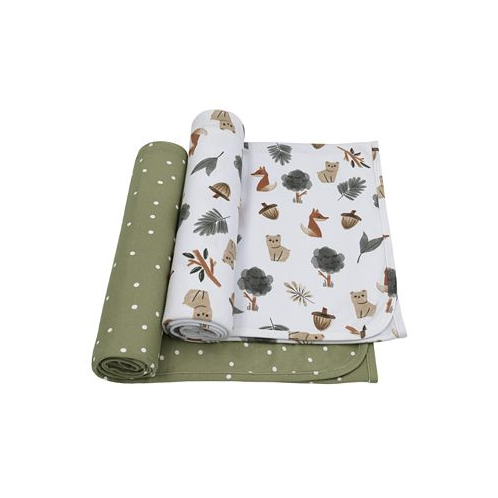 Living Textiles Baby Boys or Baby Girls Printed Swaddle Blankets Pack of 2