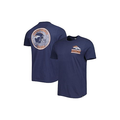 47 Brand Mens Navy Denver Broncos Open Field Franklin T-shirt