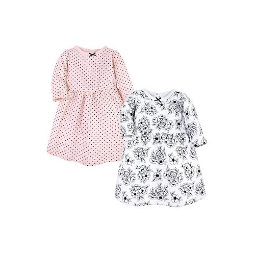 Hudson Baby Baby Girls Cotton Dresses Black Toile Pink