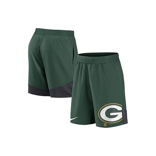 Nike Mens Green Green Bay Packers Stretch Performance Shorts