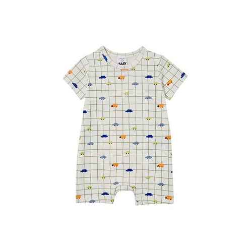 COTTON ON Baby Boys Printed Short Sleeved Romper