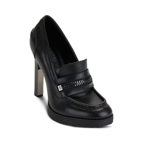 DKNY Womens Julianne Slip-On Zipper Loafer Pumps